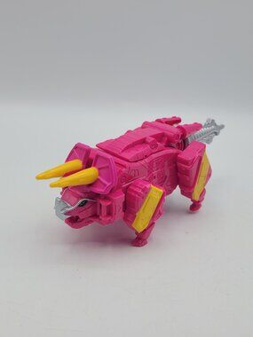 Power Rangers Dino Charge Pink Triceratops Zord w/ Tail Megazord Arm Bandai 2015